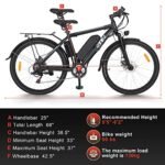 ZNH Electric Bike, 26'' E Bike for Adults 350W Electric Commuter Bike/Mountain Bike, Adult Ebike with Removable 36V/10AH Battery UL Certified, Electric City Bicycles for Adult/Shimano 21-Speed - Image 3