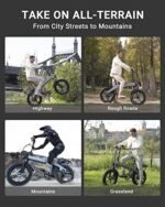 Electric Bike for Adults 1130W Peak BAFABG Motor 30MPH 48V 15AH Battery 60Miles Range Folding EBike, 20'' Fat Tire Foldable E-Bike with APP Control, Full Suspension, Hydraulic Brake Electric Bicycle - Image 6