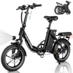 WINDHORSE Electric Bike for Adults, Folding Ebike with 630w Peak Motor, Dual Disc Brake, 35 Miles Range, 25MPH, Suspension, Removable Battery, Electric Bicycle for Commuter