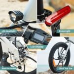 NR-7 20" Folding Electric Bike for Adults | Lightweight Foldable Electric Bicycle - Weighs Only 45lbs | 500W Brushless Motor | 40+ Mile Range | 21mph Speed - Class 2 Fat TIre Ebike - Image 7