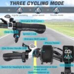 PHILODO Electric Bike for Adults, 48V 23Ah Fat Tire Ebike Dual Motor AWD 2000W 35MPH Electric Bicycles 21-Speed with Ignition Lock Hydraulic Disc Brake - Image 6