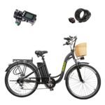 NAKTO Electric Bike for Adults 26" 250/350W Electric Bicycle for Man and Women with High Speed Brushless Gear Motor 6-Speed Gear Speed E-bike with Removable Waterproof 36V10A/12A Battery