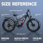 Adult Electric Bike,1500W/750W, 52V 21/19Ah 37/32MPH 30-60Miles, 26-inch Fat Tire Electric Bike Full Suspension Electric Mountain Bike with Dual Disc Brakes - Image 6