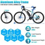 ANCHEER 350W Electric Bike 27.5'' Adults Electric Commuter Bike/Electric Mountain Bike, 48V Class 2 Ebike with 10.4Ah Battery, LCD Display, 21/24 Speed Gears - Image 6