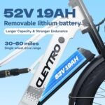 Adult Electric Bike,1500W/750W, 52V 21/19Ah 37/32MPH 30-60Miles, 26-inch Fat Tire Electric Bike Full Suspension Electric Mountain Bike with Dual Disc Brakes - Image 3