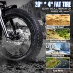 Electric Trike Adults 750W Motor 20" Fat Tire 3 Wheel Electric Bike Dual Removable Batteries Adult Electric Tricycle 50 Miles Range Electric Cargo Bike for Seniors Women Men Outdoor Beach Snow - Image 5