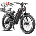 Romeo Pro【2024 Upgraded】 60Ah Peak 1600W Electric Bike for Adults 200Miles Long Range Electric Bike 26 * 4.0 Fat Tire Electric Bike Full Suspension Electric Mountain Bike Cargo Ebike
