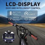 2000W Dual Motor Electric Bike for 2 Adults, 2 Person AWD Ebike, 30 MPH 48V 18AH Fat Tire Mountain E Bikes, Two People E Bike for Hunting, 20'' Adult Electric Bicycles for Men & Women - Image 6