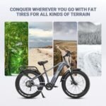 ESKUTE E Bikes for Adults Electric 750W (1500W Peak) Power, Spark X Electric Bicycles 48V 20AH Battery 26 Fat Tire Electric Bike 28Mph 70 Miles Range 7 Speed Hydraulic Disc Brakes - Image 5