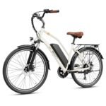 Jasion CB1 Electric Bike for Adults, 1000W Motor Peak Ebike, 450Wh Removeable Battery, 26'' City Cruiser Bicycle, 22 MPH Commuter Women Ebike, 7-Speed Gear