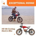 HIDOES B10 Cowboy Style Electric Bike for Adult 1000w Brushless Motor 48V 13AH Battery, 20"×4'Fat Tires Double Brake System 35Miles Max Range 37MPH Max Speed Beach Mountain Off Road Electric Bicycle - Image 4