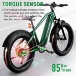 HOVSCO Electric Bike, 26"x 4" Fat Tire Ebike for Adults, 750W Motor Torque Sensor Mountain Bike 28Mph, 48V 20Ah Removable Battery 80Miles Adult Electric Bicycle - Image 2