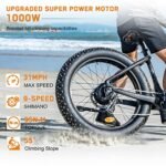 TESGO Electric Bike for Adults-20Ah Samsung Removable Battery 1000W Ebike 95NM Fat Tire Ebike 4.8“ Carbon Fiber Electric Mountain Bike with Oil Forks,the Shiman 9-Speed, Hydraulic Brakes for Men Women - Image 2