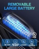 Electric Bike for Adults, 1500W 32MPH,48V 23AH,Max 75Miles Electric Motorcycle 20" Fat Tire Dirt Bike, 7-Speed E-Bike Dual Shock Absorber All-Terrain E Bike for Mountains, Snow, Sand, Road - Image 3