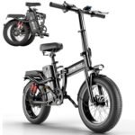 T1/Z1 Electric Bike for Adults, 16''/14'' Folding Ebike, Electric Bicycle with 48V 20Ah Removable Battery,25/30MPH City Commuter Electric Bike, 40Miles Range 200/330lbs Load