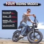 K2 Electric Bike for Adults,750W Power Motor Ebike,48V13Ah Removable Battery, All Terrain 20" Fat Tire Electric Bike 28MPH & 46.6Miles with Extended Cushion,UL Certified,Cruise Control,Urban E-Bike - Image 5