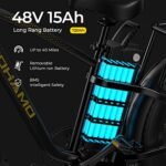 SOHAMO M3 Electric Mountain Bike for Adults, 1500W Peak Motor 30mph Electric Bike, 26"*4" Fat Tire Ebike w/ 48V 15/20AH Removable Battery, 40/60 Miles 7-Speed Gears E Bike for Dirt Sandy Snow Offroad - Image 3