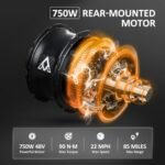 ADDMOTOR TRIKETAN II M-330 Electric Trike for Adults, 750W Rear Motor Electric Tricycle, 450lbs, 48V 20Ah 85MI 3 Wheel Electric Bike for Seniors, Fat Tire E-Trike with Parking Brake & Differential - Image 4