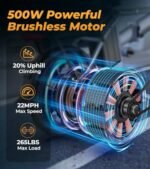 NAVIC CB6PRO Electric Bike for Adults, 750W Peak Power Folding Ebike, 22Mph Max Speed, 749Wh Removable Battery, 14" Adults Electric Bicycle, Max 40Miles Long Range, Mini E Bikes - Image 2