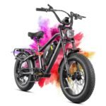 eAhora Terra Peak 1500W Electric Bike for Adults,30+mph Colorful Display Full Suspension Electric Mountain Bike Dual Hydraulic Brakes 20 * 4.0 Fat Tire City Electric Bike
