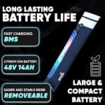 EZ BREEZE Electric Bike for Adults with Double Disc Brakes | Unisex Fat Tire Road Snow Beach Mountain Bicycle with 26 Inch Wheels 48V 14ah Removable Battery W/Fast Charge 750W Motor - Image 2