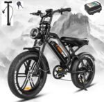 V20 3.0 Electric Bike,1500W/2000W Motor,48V15.6Ah/18.2Ah Removable Battery Ebike, Dual Disc/Hydraulic Brakes, 28mph/32mph Top Speed,Steering Light. UL Certified.