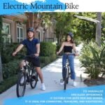 Electric Mountain Bike for Adults 26" Step-Thru/Over Commuting Ebike for Men Women with Peak Power 540w, 360Wh Built-in Battery, LCD Display, 7 Gears & Front Shock Absorber - Image 2