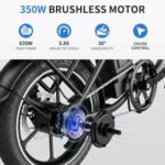 WINDHORSE Electric Bike for Adults, Folding Ebike with 630w Peak Motor, Dual Disc Brake, 35 Miles Range, 25MPH, Suspension, Removable Battery, Electric Bicycle for Commuter - Image 2