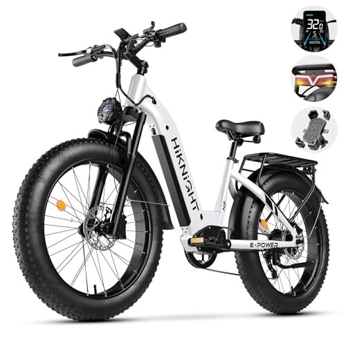 Version 1.0.0 Electric Bike for Adults, 26" x 4.0 Fat Tire Ebike, 1100W Peak Motor Torque Sensor Electric Mountain Bike, 32MPH Electric Bicycle with 52V 20AH Battery, 7 Speed, Hydraulic Brake, UL Certified - Image 1