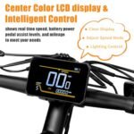 1000W Peak Electric Bike for Adults, Colorful LCD Display Mountain Electric Bicycle - 26"x4" Fat Tires, Up to 30MPH 65Miles Range, Ebike for Adults with USB Port Removable Battery & 7 Speed - Image 5