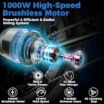 Electric Bike for Adults, 1000W Electric Bicycles, 48V/20Ah Removable Battery Electric Mountain Bike, UP to 31 MPH 70KM Long Range, 7 Speeds, 20"*4.0 Fat Tire Ebike - Image 2