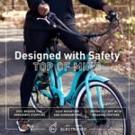 sixthreezero Around The Block Women's Electric Bicycle, 7 Speed Beach Cruiser eBike with Rear Rack, 250/500 Watt Motor, 26 Inch Wheels, Multiple Colors - Image 6