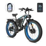 Electric Bike for Adults, Dual Motor 2000W 22.4Ah 35MPH AWD Ebike 21 Speed 26" Fat Tire MTB Hydraulic Disc Brake Front Suspension