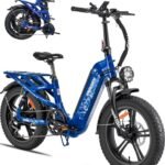 FREESKY 1200 W Motor 48 V 20 Ah Battery with Samsung Cells Full Suspension,32 MPH Up to 90 Miles Step-Thru Folding Electric Bike for Adults, 20'' Fat Tire Dual Hydraulic Brakes Electric Bicycle
