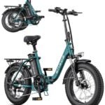 ENGWE L20 2.0 1125W Motor Peak, Upgraded Folding Electric Bike for Adults, 20*3.0" Fat Tire Step-Thru Ebike, 52V13Ah 68Miles Long Range 28MPH 75N.m Torque Urban Commuter,7-Speed Gear,No Front Basket