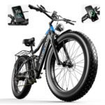 Electric Bike, Peak 1500W 17.5Ah Fat Tire Ebike for Adults, 35mph 70 Miles Electric Bicycle for Men with Hydraulic Brakes, Color Display, Full Suspension Off Road Mountain E Bike