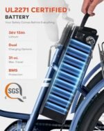 Viribus Electric Trike, 250W Electric Tricycle for Adults with UL 36V 13Ah Battery, 3 Wheel Electric Bike for Men Women Seniors with Basket, Ebike Trike 330lb. 24 26 in Etrike E Trikes - Image 3