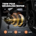 Triker Electric Bike, Peak 750W Brushless Motor Folding Trike Ebike, 720Wh Removable Battery, Step-Thru 3 Wheel Electric Bicycle, Up to 65 Miles, 20X3.0 Tire Tricycle for Adults - Image 3