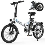 VARUN Electric Bike - Peak 750W Folding Ebike for Adults Up to 40 Miles 20MPH, 48V Removable Lithium-Battery, Stylish 20" Foldable Electric Bicycle Commuter for Women & Men