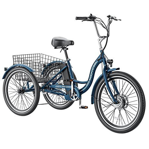 Version 1.0.0 MOPHOTO Electric Trike, 7 Speeds Electric Tricycle for Adult, 350W 36V 3 Wheel Electric Bikes, Motorized Tricycle Adult Electric Three Wheels Bicycle for Senior - Image 1