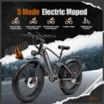 Electric Bike, 750W 48V 18Ah 26'' Fat Tire Ebike for Adults, 32mph 35 - 70 Miles Pedal Assist Thumb Throttle Electric Bicycle with Hydraulic Brakes, Full Suspension Mountain E Bike for Off Road - Image 5