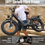 Carbon Electric Bike, 1200W Motor, 28MPH Speed & 48V 22.5Ah Removable Battery, 7-Speed, 20" x 4.0" Fat Tire Ebike Adult Electric Mountain Bicycle - Image 2