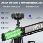 IVETA Electric Bike for Adults - Foldable 20 x 4.0 Fat Tire Electric Bicycle 500W Brushless Motor,Removable Battery Up to 24Mph,7 Speed Lockable Suspension Fork with Colorful Display - Image 3