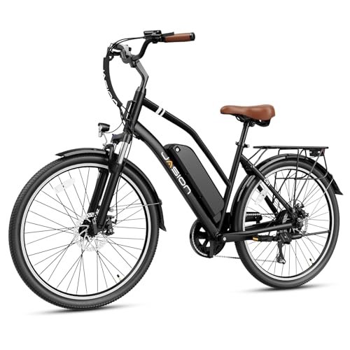 Version 1.0.0 Jasion CB1 Electric Bike for Adults, 1000W Motor Peak Ebike, 450Wh Removeable Battery, 26'' City Cruiser Bicycle, 22 MPH Commuter Women Ebike, 7-Speed Gear - Image 1