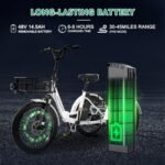 LILYPELLE Electric Trike for Adults, 500W Folding Electric Tricycle Electric Trike, 3 Wheel Electric Bicycle Motorized Three Wheel Ebike with Large Basket for Women Men - Image 3