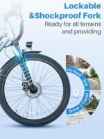 Seeker 26" Electric Bike for Adults with Peak 500W Brushless Motor, 35Miles 324WH Removable Battery 20MPH Commuting Electric Mountain Bike, UL 2849 Certified, Front Fork Suspension - Image 5