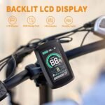 Jasion EB7 2.0 Electric Bike for Adults, 1200W Peak Motor 28MPH Max Speed Folding Ebike, 48V 10AH Removable Battery, 20" Fat Tire with Dual Suspension, 7-Speed Electric Bicycles, with Green Saddlebag - Image 2