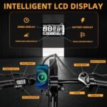 1000W Folding Electric Bike, 48V 20AH Large Removable Battery E Bike, 30+MPH, 80 Miles Max Range, 20" Fat Tire Electric Bike for Adults, Adult Electric Bicycles for Commute Beach Snow - Image 6