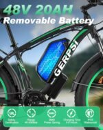 48V 20Ah 2000W Dual Motor Ebike for Adults,35MPH 87Mile,26" Fat Tire All Terrain Electric Bike,Dual Hydraulic Disc Brake E-Bike,21 Speed Commuter E Bike for Men Women,Lockable Suspension - Image 3