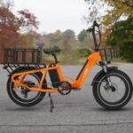 HAOQI Electric Bike for Adults, 750w(Peak 1300w) Brushless Motor,48V 27.8Ah Dual Battery for 90-120 Miles Range,20 * 4" Fat Tire Cargo Ebike, 450lbs Weight Capacity with Front and Rear Baskets